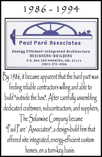 Paul Pare Associates 1986-1994 Design